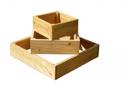 Kräuter-Pyramide 80 x 80 cm, 60 cm Höhe Kräuterpyramide aus Lärchenholz